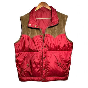 Eddie Bauer Red and Brown Vest